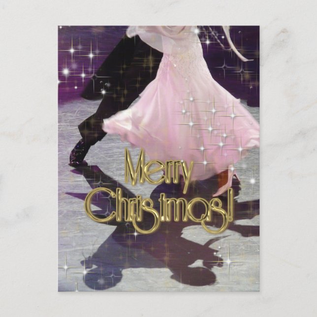 God jul Dancers PERSONLIG vycard Vykort (Framsida)