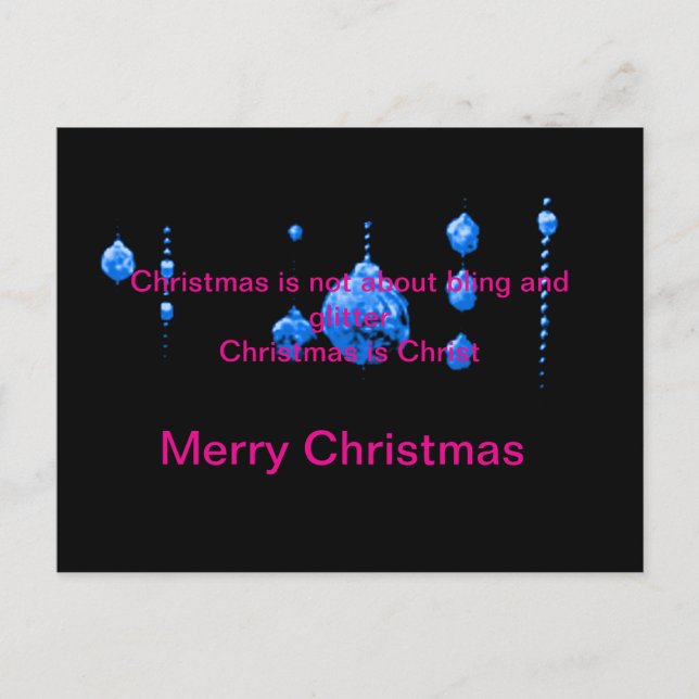God jul Dancing Bollar Blue Gibney Zazzle Vykort (Framsida)