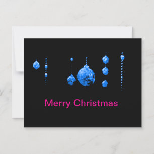 God jul Dancing Bollar Blue Gibney Zazzle Vykort