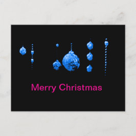 God jul Dancing Bollar Blue Gibney Zazzle Vykort