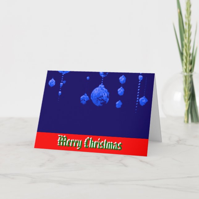 God jul Dancing Bollar Blue MUSEUM Zazzle Helgkort (Framsida)