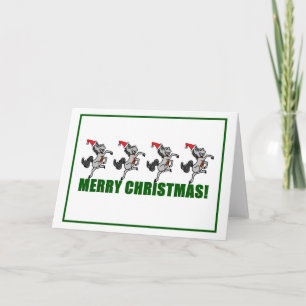 God jul Dancing Horses Greeting Card Helgkort