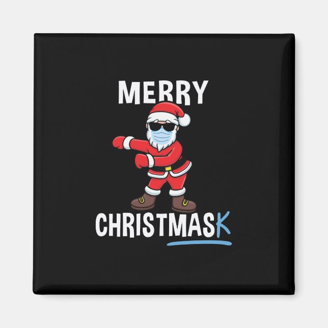 God jul - Dancing Santa Mask Jul Magnet (Framsidan)