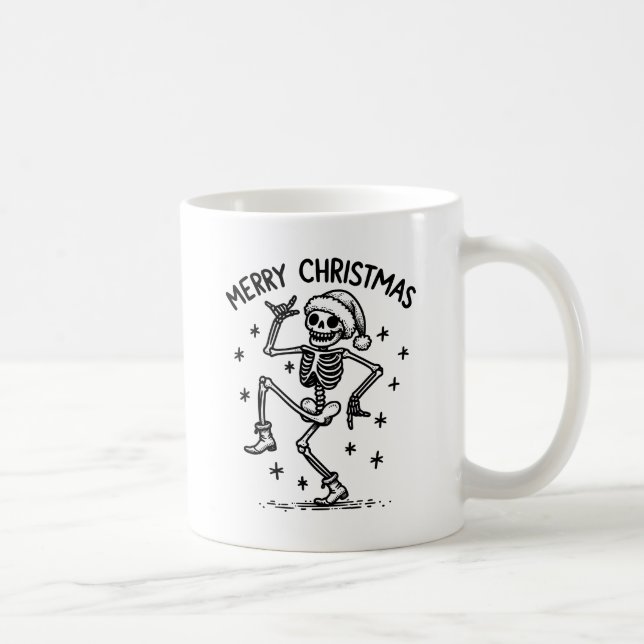 God jul Dancing Skeleton Kaffemugg (Höger)