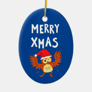 God jul Dancing Uggla Julgransprydnad Keramik