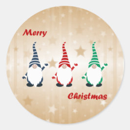 God jul, de tre lingarna. runt klistermärke