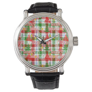 God jul Decorative Play Tartan Armbandsur