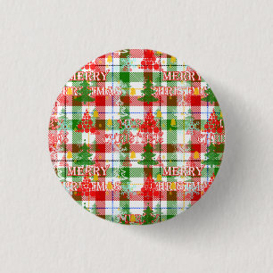 God jul Decorative Play Tartan Knapp
