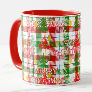 God jul Decorative Play Tartan Mugg
