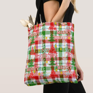 God jul Decorative Play Tartan Tygkasse