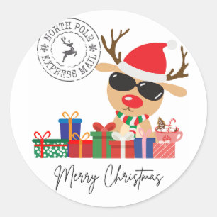 God jul-dekal runt klistermärke