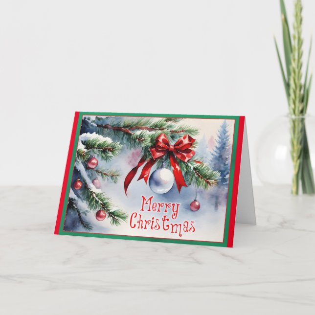 God jul, dekorativ illustration kort (Framsida)