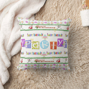 God jul Dekorativ kudde, Grattis på födelsedagen Kudde