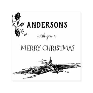 God jul dekorativ myrsköldpadda självfärgande stämpel