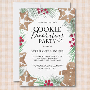God jul, dekorera Party Inbjudningar