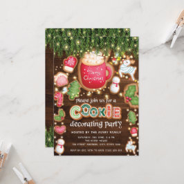 God jul, dekorera Party Wood Inbjudningar