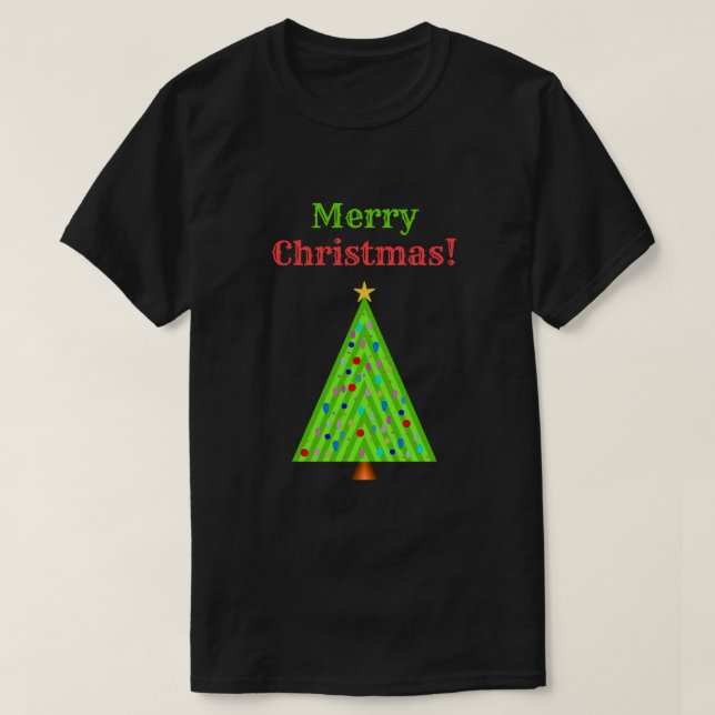 "God jul!", + Dekorerad julgran Tee Shirt (Design framsida)