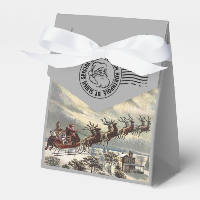 God jul Delivery av Santa Sleigh Presentaskar (Framsidan Sidan)