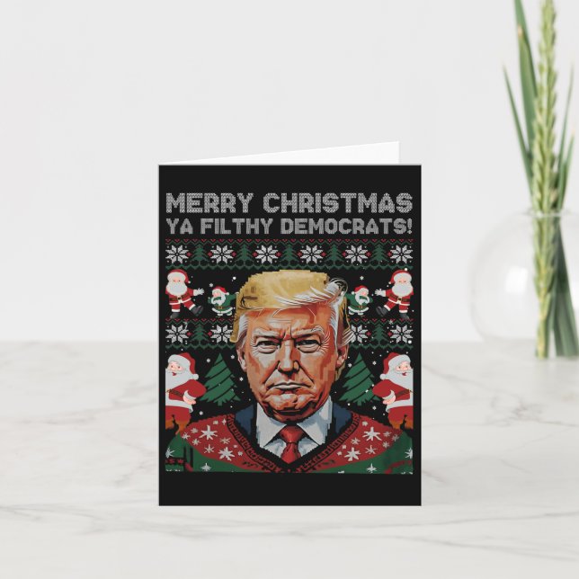 God jul Demokrater Filthy Ya Funny Julafton Kort (Framsida)