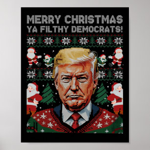 God jul Demokrater Filthy Ya Funny Julafton Poster