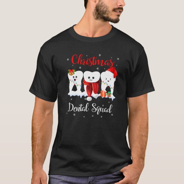 God jul Dental Squad Tooth Fairy Dentist S T Shirt (Framsida)