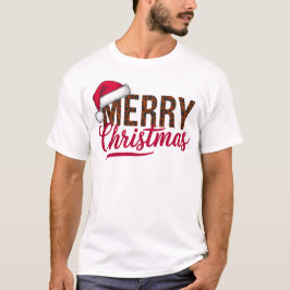 God jul Design med Santa Hat T Shirt