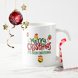 God jul Det har varit EMOTIONAL Funny EMOJI Kaffemugg