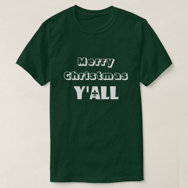 God jul dig Fleur-de-Lis Louisiana utslagsplats T Shirt (Design framsida)