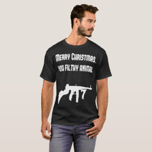 God jul dig nedsmutsad djur t shirt