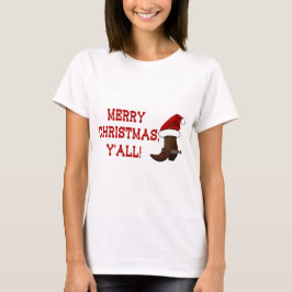 God jul dig - Santa känga (vitbaksida) Tee Shirt