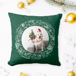 God jul Din Grönt för andningsutandning i Photo Gu Kudde
