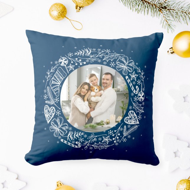 God jul Din Mörk för andningsutandning i Photo Gul Kudde (Skapare uppladdad)