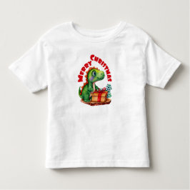 God jul Dinosaur Kids Småbarn T Shirt