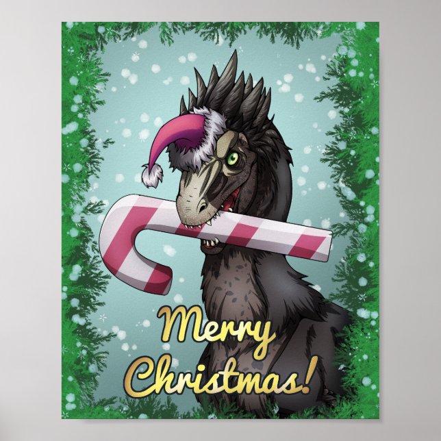 God jul Dinosaur Poster (Framsidan)