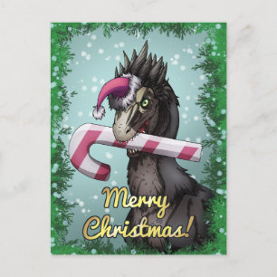 God jul Dinosaur Vykort