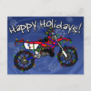 God Jul Dirt Bike Helg Vykort