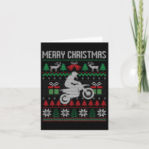 God jul Dirt Bike Santa Funny Family Match Kort