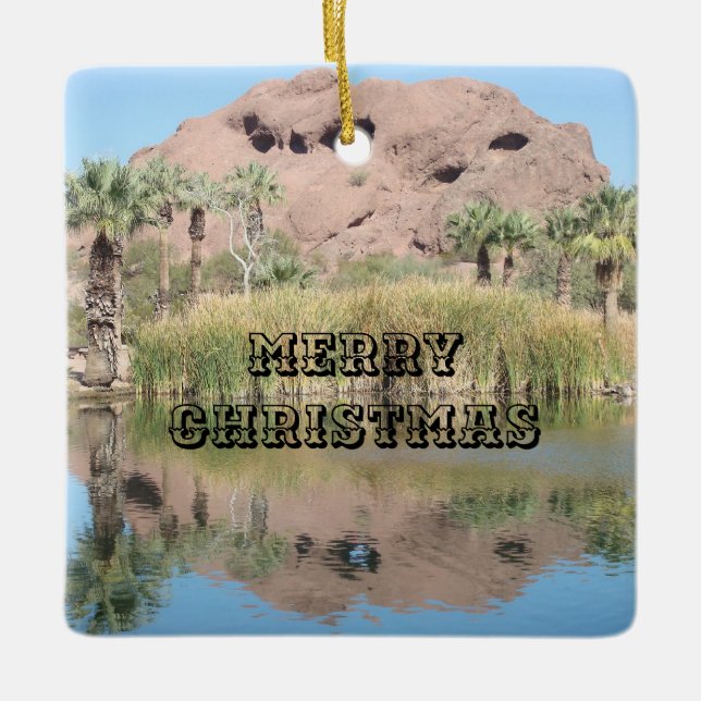 God jul Distinctive Phoenix Arizona Photo Julgransprydnad Keramik (Framsida)