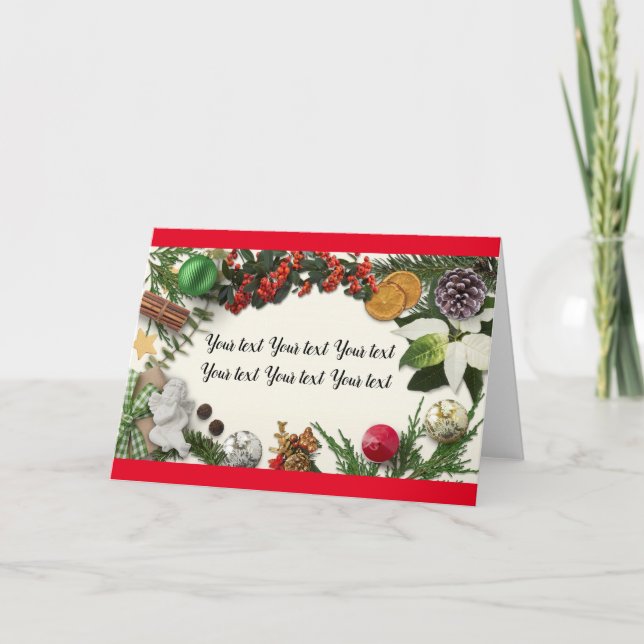 God jul ditt text julkort kort (Framsida)