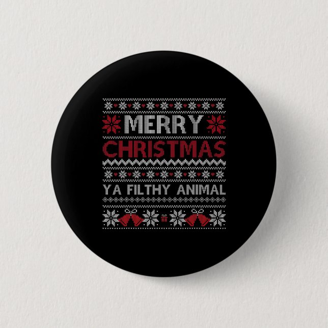 God Jul Djur Smutsiga Du Fula Jul  Knapp (Framsida)