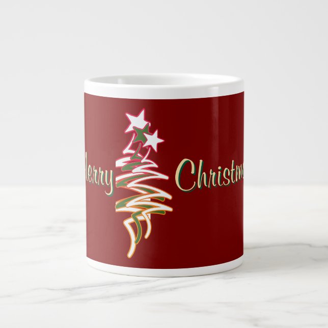 God Jul Dk Röd Jumbo Mugg (Framsidan)