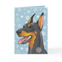 God jul Doberman Hund Anpassade Card