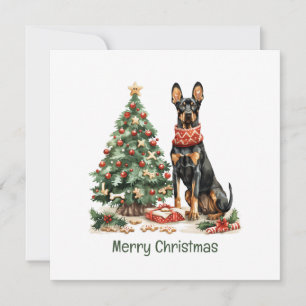 God jul Dobermann Hundar Julkort