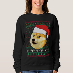 God jul Doge Meme Shiba Inu Santa Funny Ugly Swe T Shirt