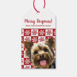 God jul Dogmas Yorkie Terrier Yorkshire Presentetikett