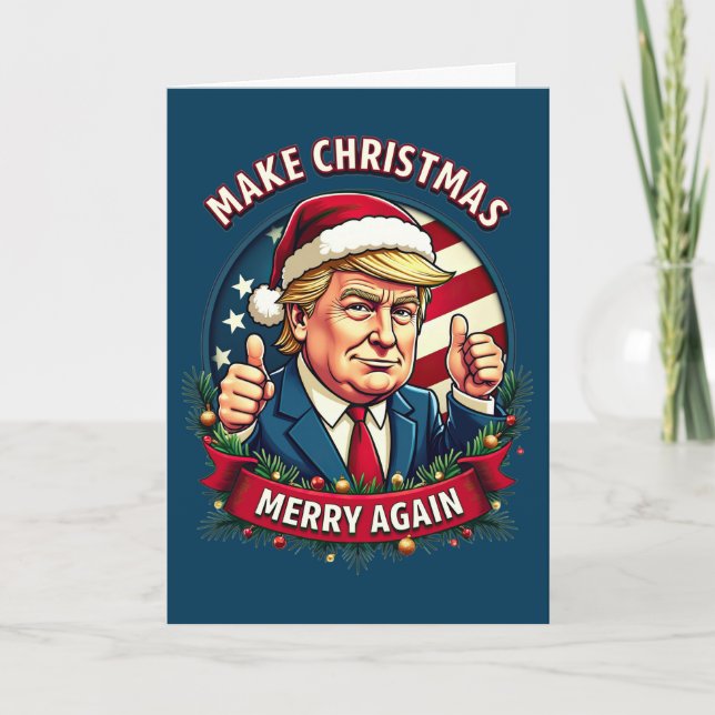 God jul Donald Trump-julkort Helgkort (Framsida)