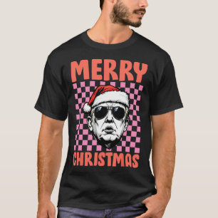 God jul Donald Trump Santa Checkered Holid T Shirt