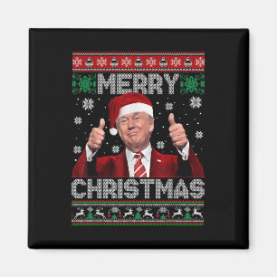 God jul Donald Trump Santa Family Julafton Ugl Magnet