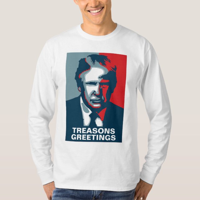 God jul Donald Trump Sweatshirt T Shirt (Framsida)