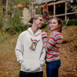 God Jul Donkey, anpassningsbar Hoodie